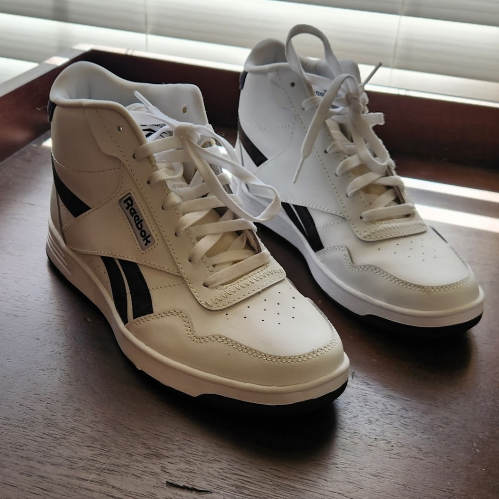 Reebok Women's White and Black Sneakers